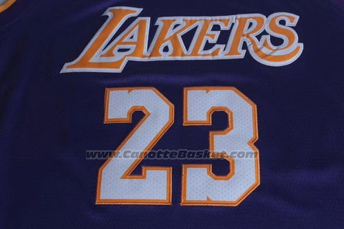 Maglia Los Angeles Lakers Lebron James #23 Statement 2017-18 Viola
